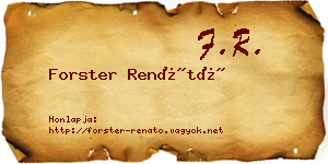 Forster Renátó névjegykártya