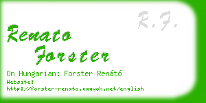 renato forster business card